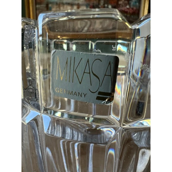 1980's Vintage Mikasa Germany Prism Glass Vase Reflective Reflections Pattern - Picture 3 of 5